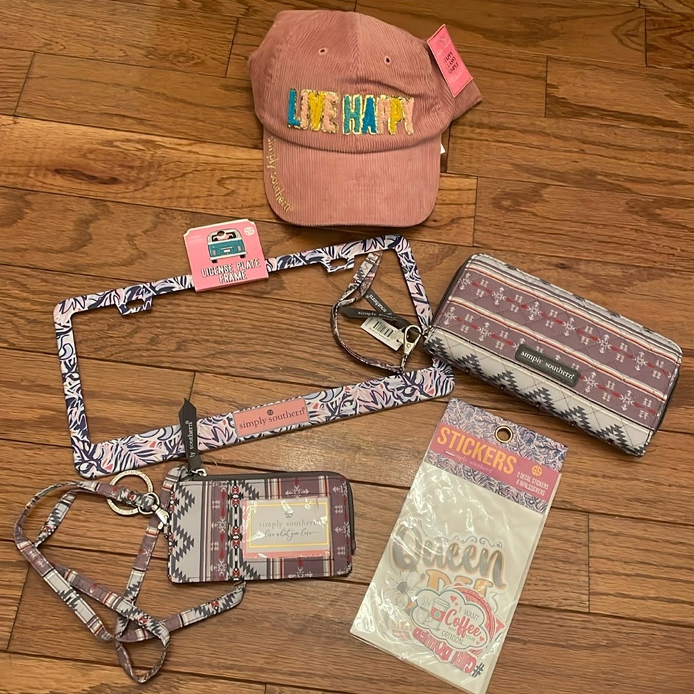 Brand new Simply Southern wallet hat purse stickers lot bundle